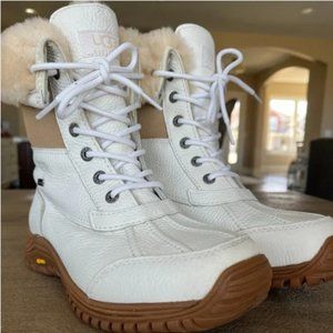 VIBRAM SNOW Boots White Brown Fur